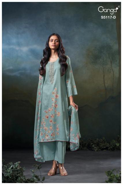 Ganga jazel 5117 wholesale party wear unstitched dress material
